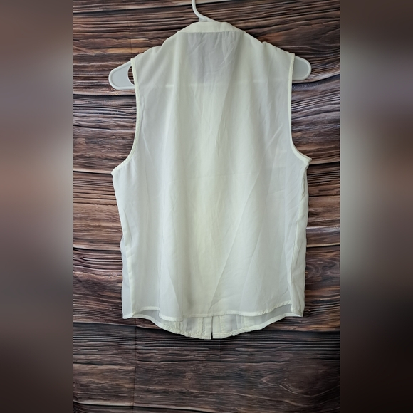 French Connection Anika Recycled Crepe Ruffle Top-CLOTTED CREAM: XL - Picture 7 of 7